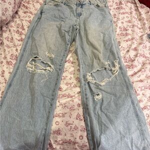 PacSun Faded Blue Ripped Boyfriend Jeans